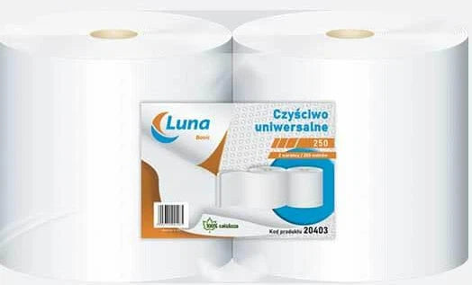 Czyściwo LUNA SOFT 2-warstw. BIAŁE celuloza 250m