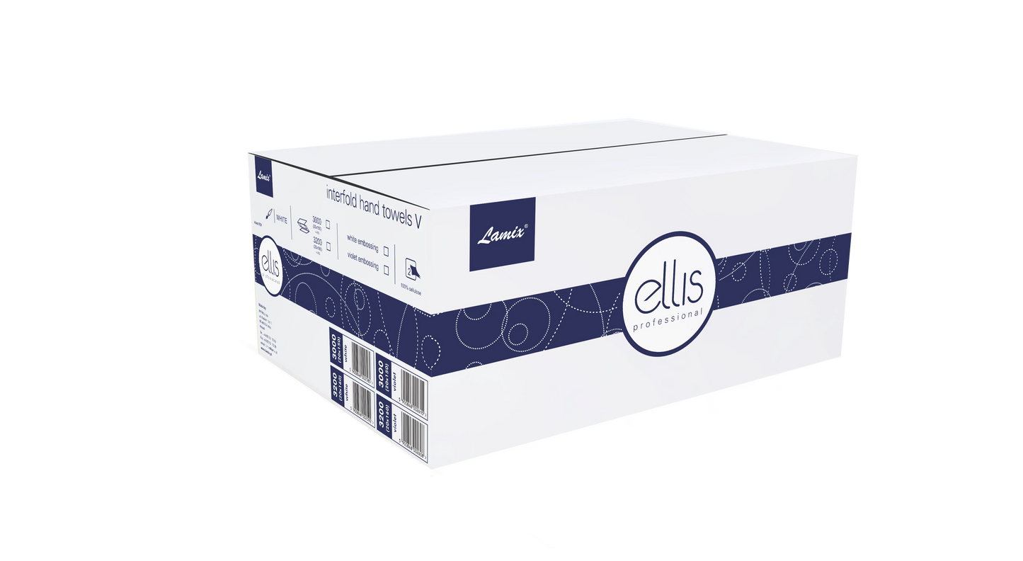 Ręcznik ZZ Ellis Professional biały (fioletowy wzór) cel. 2 warstw. 3000/150*