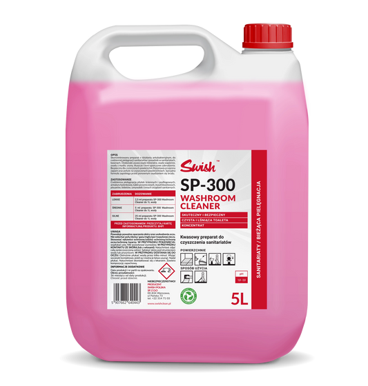 Preparat skoncentrowany kwasowy do gruntownego mycia sanitariatów SWISH WASHROOM CLEANER 5L