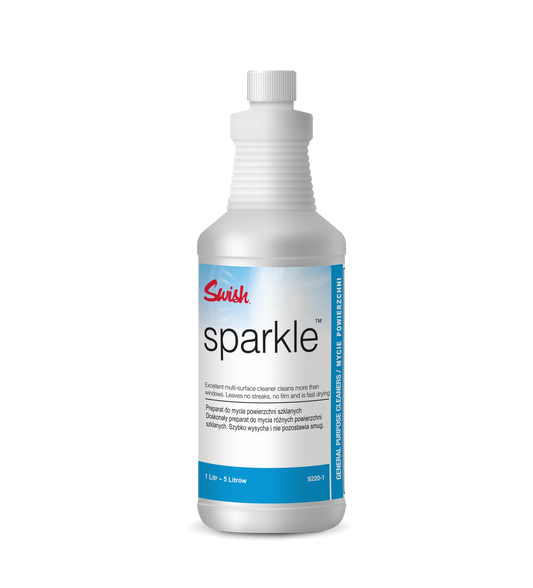 Preparat skoncentrowany do mycia powierzchni szklanych i tworzyw sztucznych SWISH SPARKLE 1L
