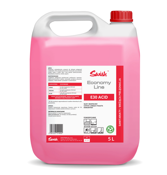 Preparat skoncentrowany kwasowy do mycia sanitariatów SWISH 5L