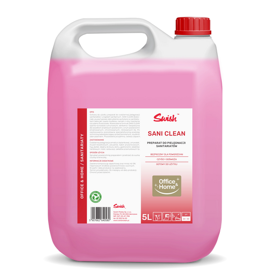 Preparat gotowy do pielęgnacji powierzchni i urządzeń sanitarnych SWISH SANI CLEAN 5L