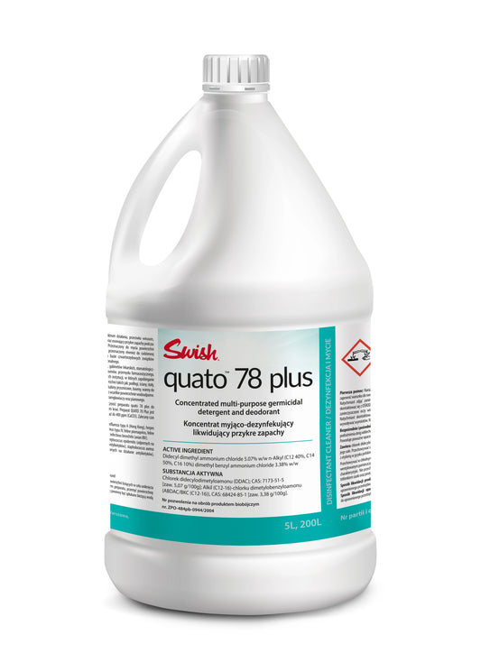 Preparat gotowy do mycia i dezynfekcji powierzchni SWISH QUATO 78 PLUS 5L