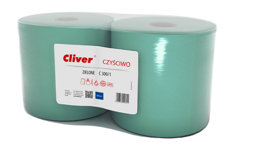 Czyściwo Cliver Standard 1-warstw. ZIELONE makulat. 300m (0741) 2szt.