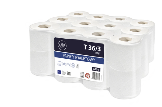 Papier toaletowy Ellis Professional biały celuloza 3 warst. 36m 24szt.