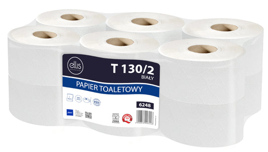 Papier toaletowy Ellis Professional biały celuloza 2 warst. 130m 12szt.