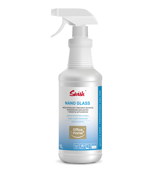 Preparat gotowy do mycia powierzchni szklanych bezalkoholowy SWISH NANO GLASS 1L